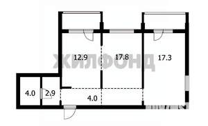 2-к квартира, вторичка, 59м2, 4/17 этаж