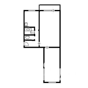 2-к квартира, вторичка, 43м2, 1/5 этаж