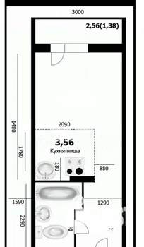 Студия квартира, вторичка, 19м2, 1/17 этаж