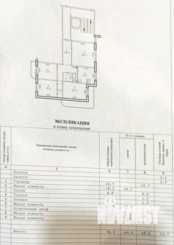 4-к квартира, вторичка, 78м2, 9/9 этаж