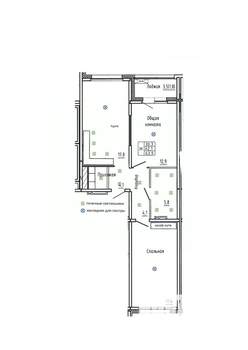 2-к квартира, вторичка, 64м2, 2/14 этаж