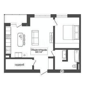 4-к квартира, вторичка, 70м2, 1/9 этаж