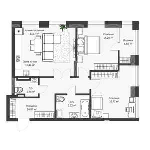 3-к квартира, вторичка, 81м2, 16/27 этаж