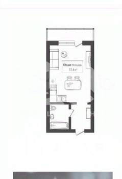 Студия квартира, вторичка, 33м2, 4/17 этаж