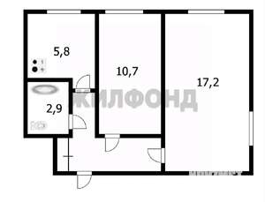 2-к квартира, вторичка, 43м2, 1/4 этаж