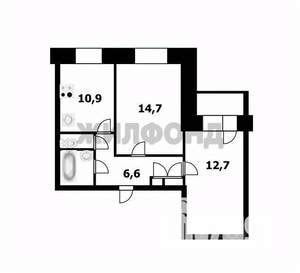 2-к квартира, вторичка, 46м2, 5/9 этаж