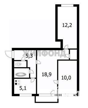3-к квартира, вторичка, 55м2, 2/5 этаж