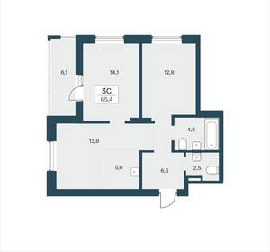 3-к квартира, вторичка, 65м2, 2/18 этаж