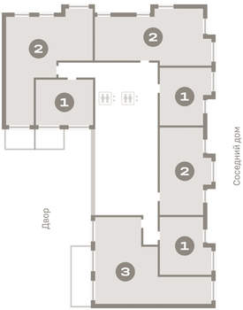 2-к квартира, вторичка, 85м2, 2/12 этаж