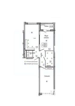 2-к квартира, вторичка, 64м2, 6/14 этаж