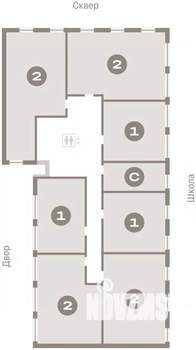 2-к квартира, вторичка, 75м2, 6/7 этаж