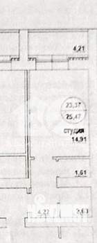 Студия квартира, вторичка, 26м2, 6/14 этаж