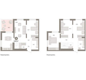 4-к квартира, вторичка, 140м2, 14/15 этаж