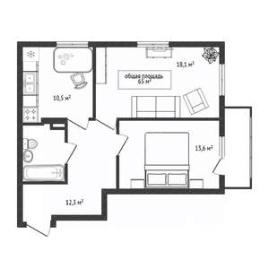 3-к квартира, вторичка, 65м2, 25/26 этаж