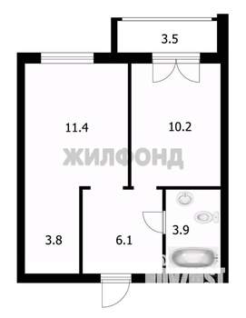 1-к квартира, вторичка, 35м2, 5/10 этаж