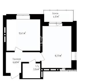 2-к квартира, вторичка, 40м2, 21/25 этаж