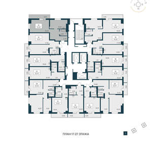 1-к квартира, вторичка, 53м2, 27/27 этаж