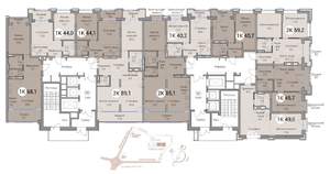 1-к квартира, вторичка, 41м2, 17/25 этаж