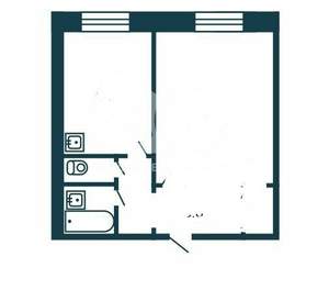 1-к квартира, вторичка, 34м2, 9/10 этаж