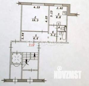 2-к квартира, вторичка, 41м2, 1/10 этаж