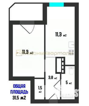 1-к квартира, вторичка, 32м2, 4/17 этаж