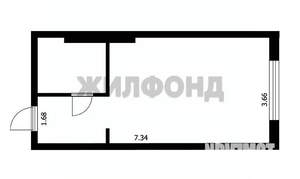 1-к квартира, вторичка, 26м2, 7/17 этаж