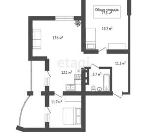 3-к квартира, вторичка, 78м2, 18/18 этаж