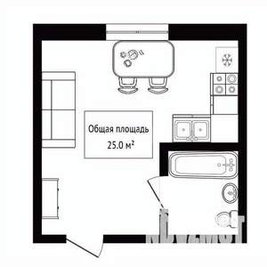 Студия квартира, вторичка, 25м2, 5/5 этаж