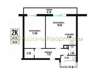 2-к квартира, вторичка, 58м2, 13/16 этаж