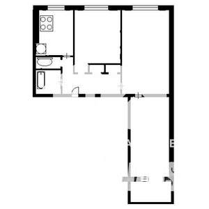 3-к квартира, вторичка, 59м2, 9/9 этаж