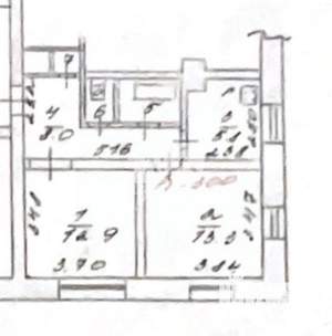 2-к квартира, вторичка, 44м2, 1/3 этаж