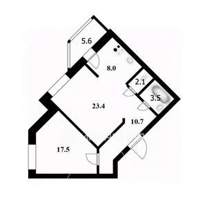 2-к квартира, вторичка, 66м2, 10/17 этаж