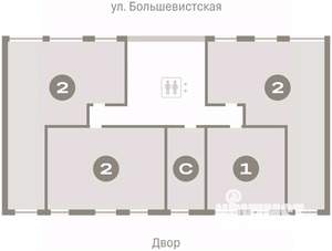 2-к квартира, вторичка, 126м2, 7/17 этаж