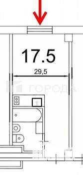 Студия квартира, вторичка, 18м2, 5/5 этаж