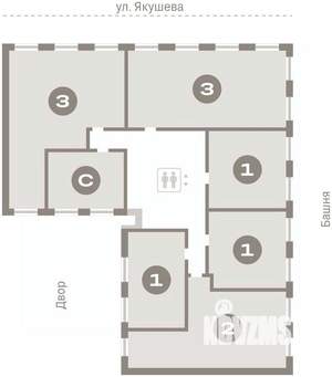 2-к квартира, вторичка, 69м2, 9/10 этаж