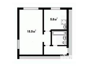 1-к квартира, вторичка, 31м2, 1/5 этаж