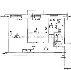 2-к квартира, вторичка, 58м2, 2/5 этаж