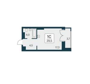 Студия квартира, вторичка, 30м2, 30/30 этаж