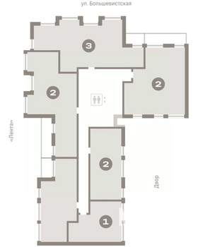 2-к квартира, вторичка, 98м2, 8/8 этаж