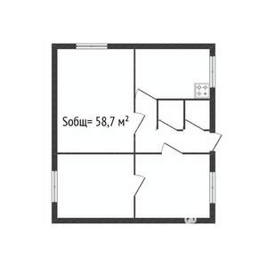 3-к квартира, вторичка, 59м2, 1/5 этаж