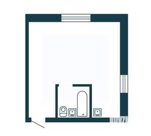 Студия квартира, вторичка, 18м2, 1/4 этаж