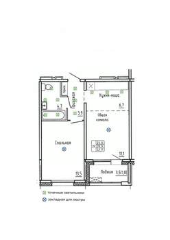2-к квартира, вторичка, 42м2, 10/14 этаж