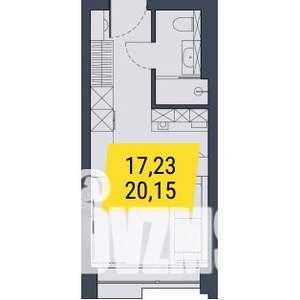 Студия квартира, вторичка, 20м2, 18/29 этаж