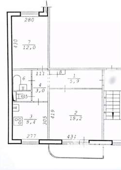 2-к квартира, вторичка, 51м2, 3/5 этаж