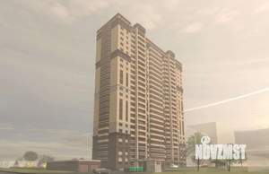 1-к квартира, строящийся дом, 41м2, 23/25 этаж