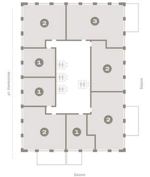 1-к квартира, вторичка, 53м2, 3/30 этаж
