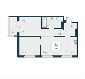 3-к квартира, вторичка, 59м2, 8/17 этаж