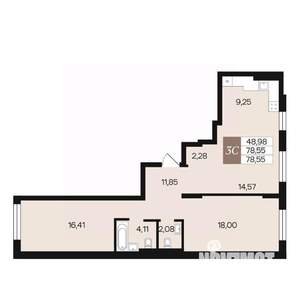 3-к квартира, вторичка, 79м2, 6/10 этаж