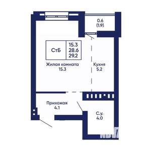 Студия квартира, вторичка, 29м2, 3/14 этаж