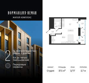 Студия квартира, вторичка, 38м2, 2/18 этаж